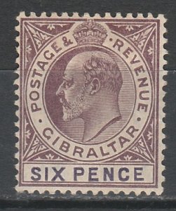 GIBRALTAR 1904 KEVII 6D WMK MULTI CROWN CA