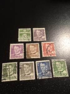 Denmark sc 318,319,319b,320,321-324,326 u