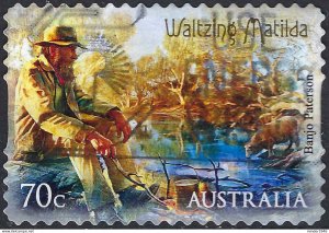 AUSTRALIA 2014 QEII 70c Multicoloured, Bush Ballads-Waltzing Matilda Self Adh...