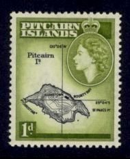 Pitcairn Island Sc# 21 MH Map