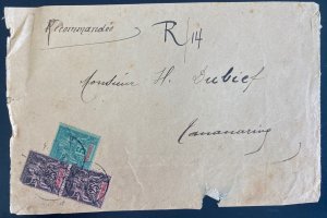 1880s Diego Suarez French Madagascar Front Cover To Antananarivo
