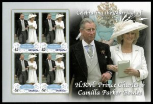 Grenada 2005 - Prince Charles - Sheet of 4 IMPERF Stamps - Scott #3533 - MNH