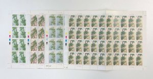 China 1993 - SC# 2444-7 Bamboo, Plants, Flora, Nature - Set Full Sheets 4V - MNH