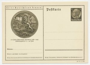 Postal stationery Germany 1936 Lion - 550 Years University Heidelberg - Semper A