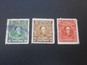 Venezuela 1924 Sc 272,275,277 FU