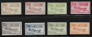 1903 Romania 158-65 complete Mail Coach set MHR