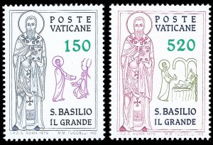 Vatican City 1979 Sc 652-53 MNH vf St. Basil the Great