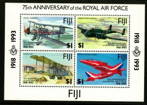 ES-1421 FIJI 1993 75TH ANNIVERSARY ROYAL AIR FORCE SCOTT 691   MNH $8.75