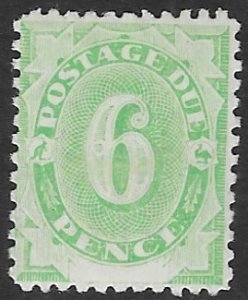 Australia J-6 1902  6 p  fvf mint  hinged