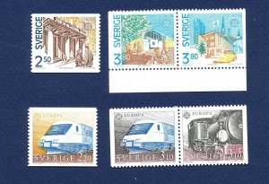 SWEDEN -  # 1700-1702, 1810-1812 - VFMNH - EUROPA - 1988- 1990