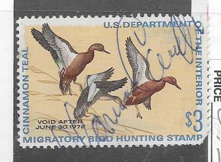 US #RW38  1971  $3 Federal Duck Stamp  (U) multicolored  CV$8.00