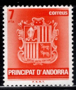 Andorra  (Spanish) Scott 136 MH* Coat of Arms stamp