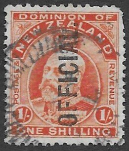 New Zealand O-37   1910   1 sh   fine used