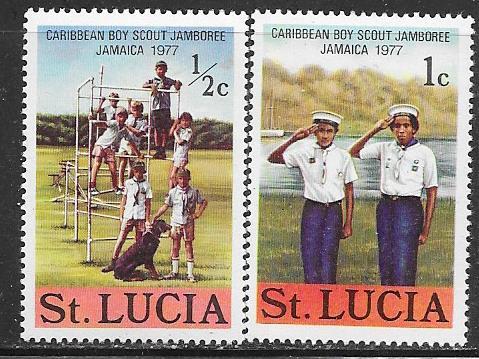 St Lucia #419-420 Scouting (MNH) CV$0.50