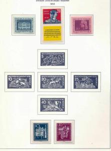 East Germany 1958/59 MNH+Sheet (Appx 100 Items) (St 344