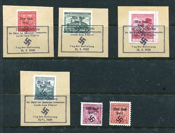 Germany Local Overprint 1939 Special cancel Tag der Befreiung  2 unused 8405