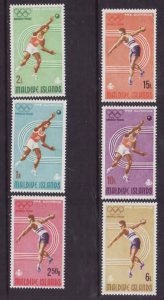Maldive Is.-Sc#256-61- id11-unused NH set-Sports-Olympics-Mexico City-1968-