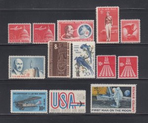 US, C64-C76, COMPLETE DECADE 1960'S, MNH, VF, AIRMAIL COLLECTION MINT NH, OG