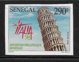 Senegal 1998 Italia Philatelic Pisa Leaning tower imperf Sc 1344 MNH A1974