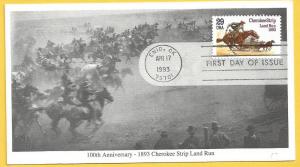 US #2754 FDC 29c Cherokee Strip Land Run, Centennial