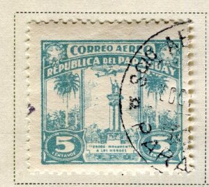 PARAGUAY; 1930-37 early Illustrated AIRMAIL issue fine used hinged 5c. value