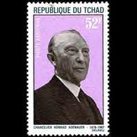 CHAD 1968 - Scott# C42 Pres.Adenauer Set of 1 NH