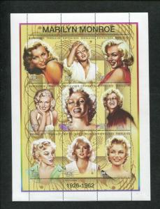 1997 Togo Commemorative Souvenir Stamp Sheet #1855 - Marilyn Monroe