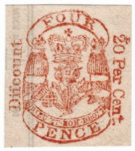 (I.B) George IV Revenue : Newspaper Duty 4d (Type 61)