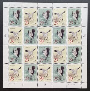 2867-2868 BLACK-NECKED & WHOOPING CRANES Sheet of 20 US 29¢ Stamps MNH 1994