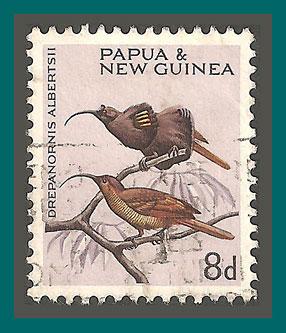 PNG (192) 1964 Sicklebill Bird, 8d used (SG 65)