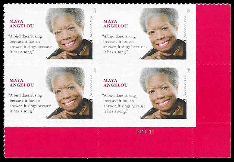 PCBstamps  US #4979 PB $1.96(4x{49c})Maya Angelou, MNH, (PB-4)