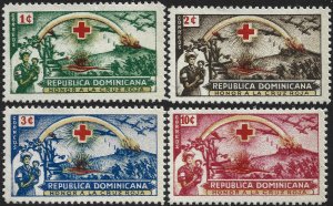 Dominican Republic #408-11  MNH - Red Cross Battlefield and Nurse (1944)