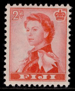 FIJI QEII SG301, 2d rose-red, NH MINT.