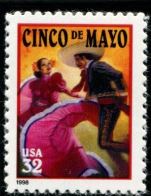 3203 US 32c Cinco de Mayo SA, MNH