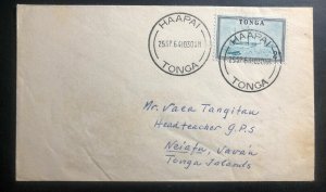 1964 Haapai Tonga Toga Island cover To Vavau