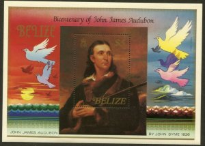 BELIZE Sc#750-756 1986 John Audubon Birds Set & Souvenir Sheet Complete Mint NH