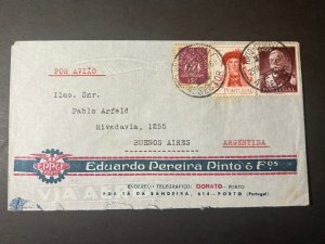 1948 Portugal Airmail Cover Porto to Buenos Aires Argentina