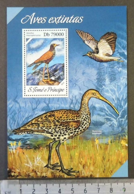 St Thomas 2013 extinct birds s/sheet mnh 