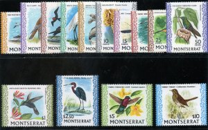 Montserrat 1970 QEII Birds set complete superb MNH. SG 242-254c. Sc 231-243A.