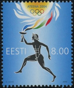 Estonia #492 Athens Summer Olympics 8K Postage Stamp 2004 Eesti MLH