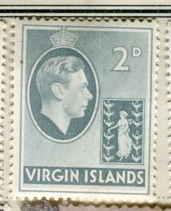 VIRGIN ISLANDS; 1938 early GVI Pictorial fine Mint hinged 2d. value