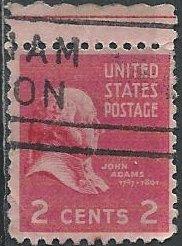 US 806 (used) 2¢ John Adams (1938)