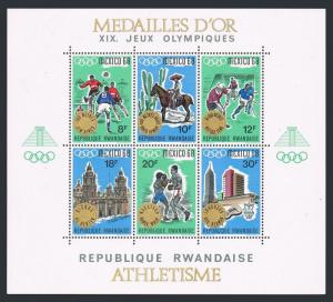 Rwanda 254,3 var,MNH.Michel 296-313 Bl.15-17. Olympics Mexico-1968,Gold medals