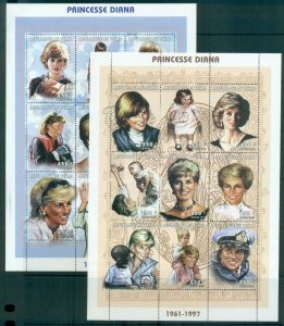 Chad 1997 Princess Diana In Memoriam 2xMS MUH lot82002