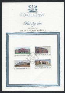 BOPHUTHATSWANA SC# 96-9 1ST DAY SHEET 1.23.8  FVF/CTO 