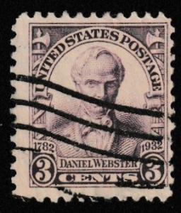 SC# 725 - (3c) - Daniel Webster, USED Single