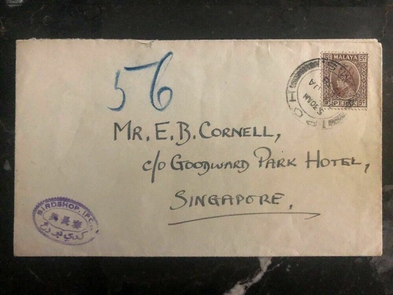 1938 Ipoh Malaya Cover To Goodward Park Hotel Singapore