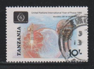 Tanzania, 10sh Peaceful use of outer space (SC# 353) Used