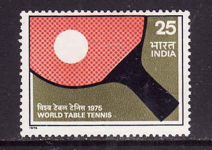 India-Sc#650-unused NH set-Sports-Table Tennis Championships-1975-