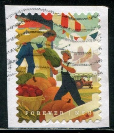 5401 (55c) State & County Fairs SA,  used on paper